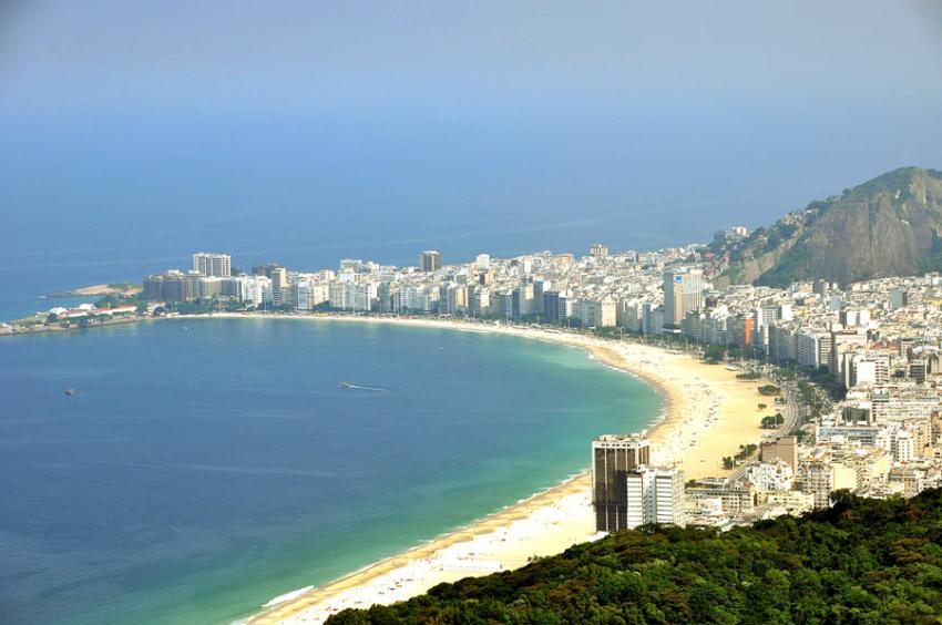 Panorâmica da Praia de Copacabana - Foto: Chensiyuan - (Licença Gfdl)