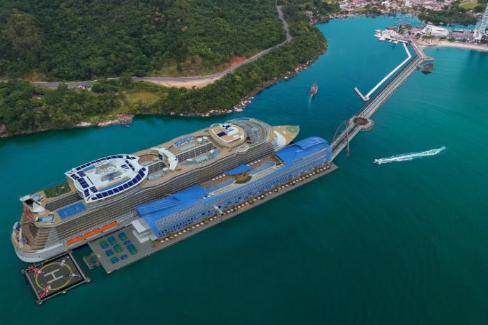 Projeto do terminal de passageiros - Balneário Camboriú. Crédito: Divulgação