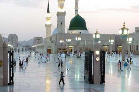 Vista panoramica de Masjid Al Nabawi (Licença-Dominio publico)