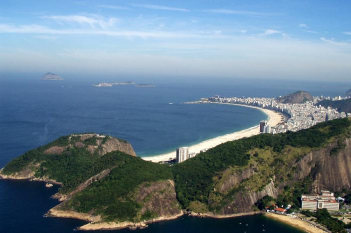 Panorâmica da Praia de Copacabana depois do Pão de Açúcar - Foto- Jvandeburie